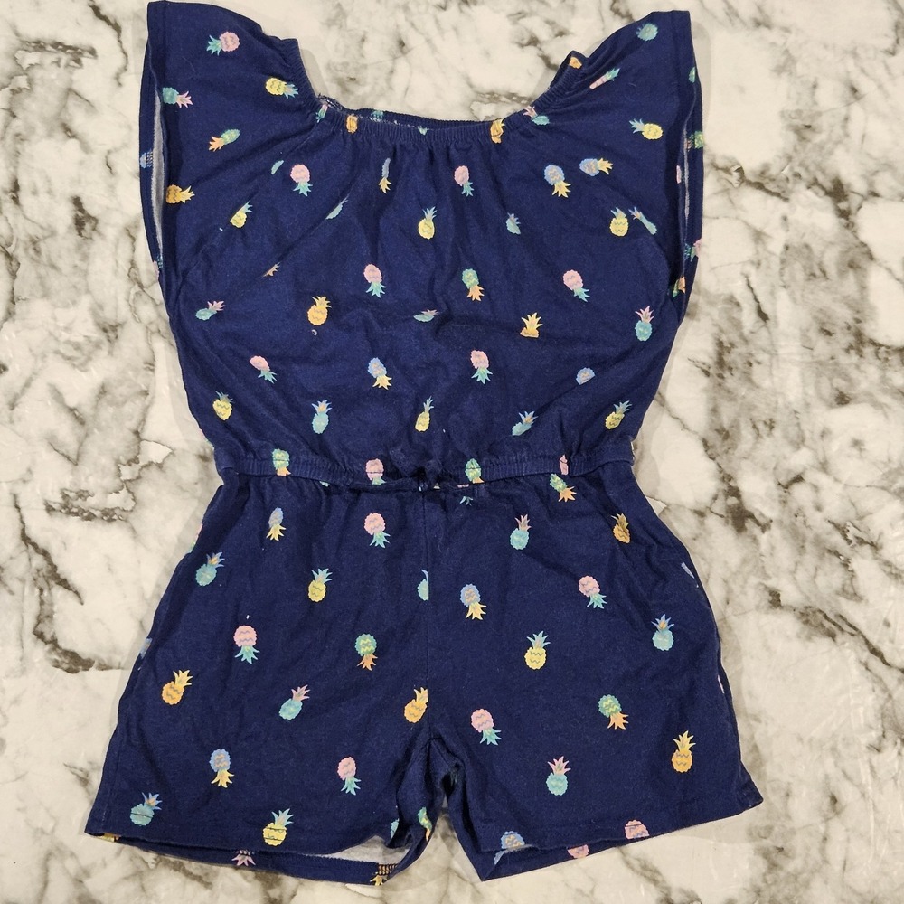 OshKosh B'gosh Girls Blue‎ Pineapple Print Romper Size 5